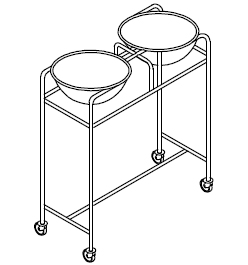 Washing Trolley Double Pot